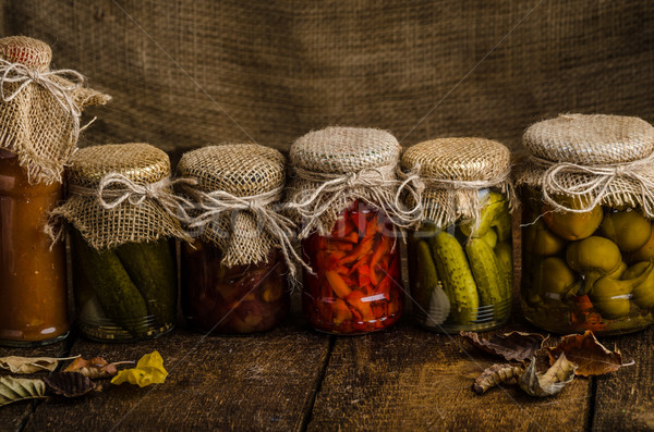 приготовленный овощей соленья домашний кетчуп Сток-фото © Peteer
