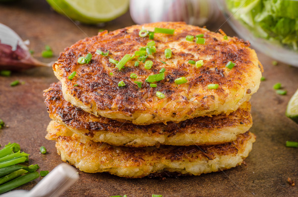 Potato pancakes with garlic Stock photo © Peteer