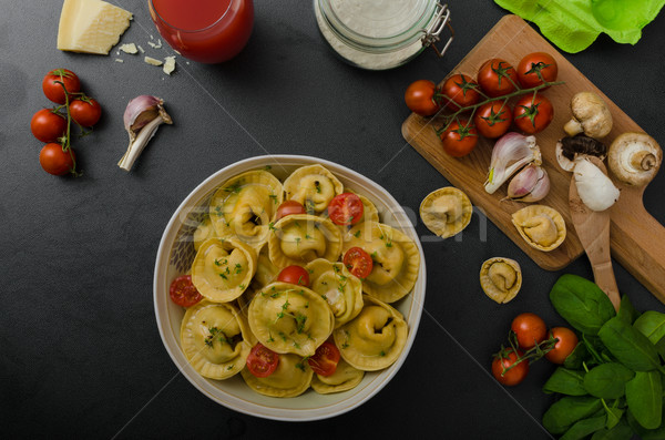 Homemade big tortellini Stock photo © Peteer