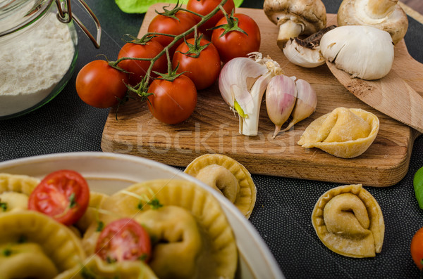 Homemade big tortellini Stock photo © Peteer