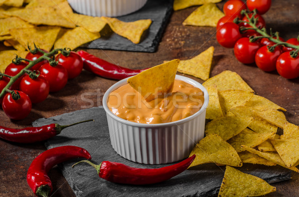 Tortilla chips with two dips Stock photo © Peteer