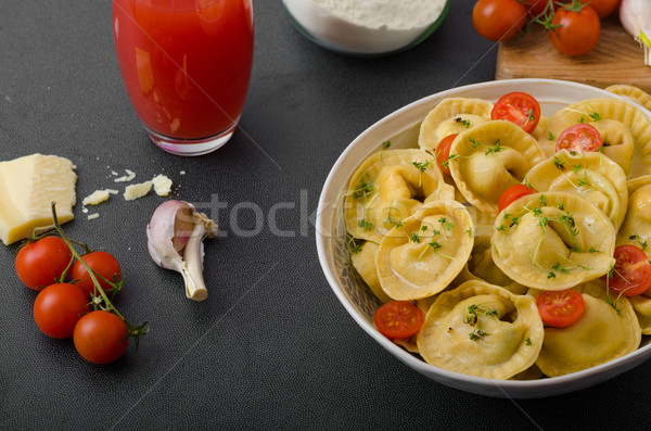 Homemade big tortellini Stock photo © Peteer