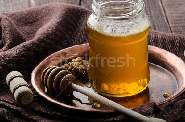 Méz rusztikus fotózás étel reklám stock Stock fotó © Peteer