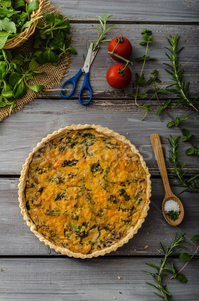 Foto stock: Doméstico · rústico · cebola · ervas · alho · salada