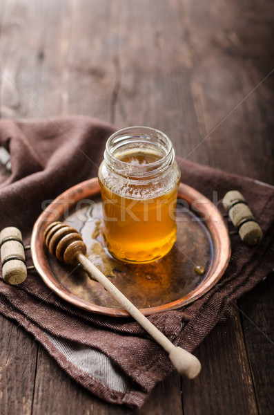 Honey rustic photography, food advertisment Stock photo © Peteer