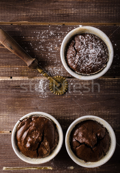 Chocolate souffle home Stock photo © Peteer