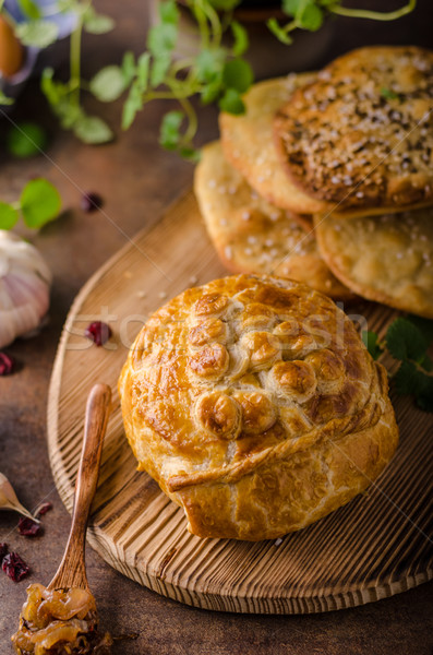 Puff pastry stuffed by camembert Stock photo © Peteer