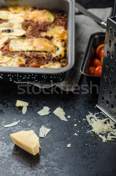 Zucchine nastro lasagna parmigiano formaggio cena Foto d'archivio © Peteer