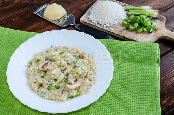 Italien risotto with mushrooms Stock photo © Peteer