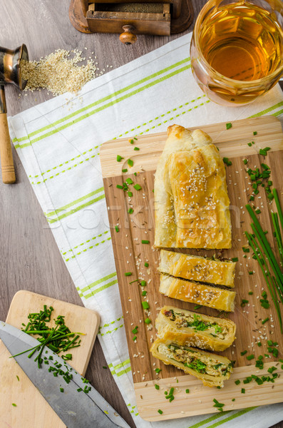 [[stock_photo]]: épinards · fromage · bleu · ail · alimentaire · pomme · fruits