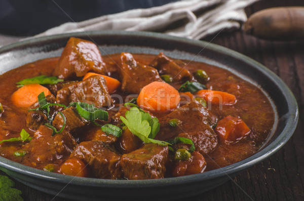 Stock photo: Beef stew with carrots
