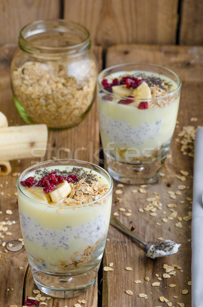 Stok fotoğraf: Biyo · sağlıklı · kahvaltı · granola · Yunan · yoğurt