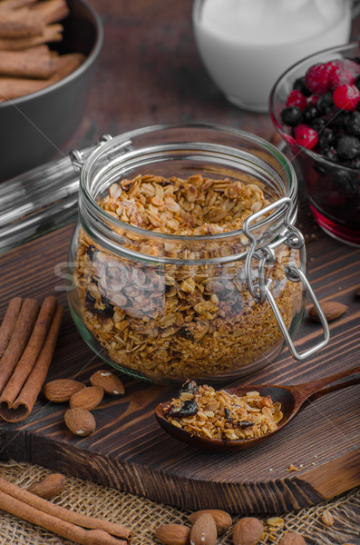 Baked granola with berries Stock photo © Peteer