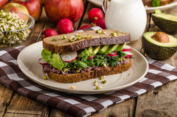 Nyár szendvics recept bio egészséges eszik Stock fotó © Peteer