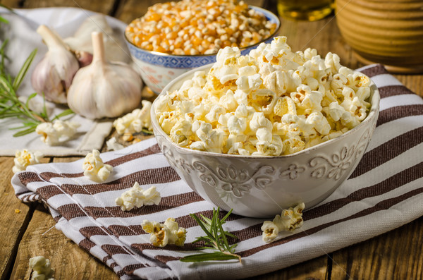 Domestic organic popcorn with herbs Stock photo © Peteer