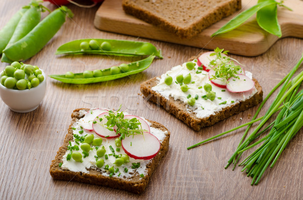 Healthy wholemeal bread with herbs Stock photo © Peteer