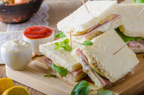 Bio sandwich kaas ham groene Stockfoto © Peteer