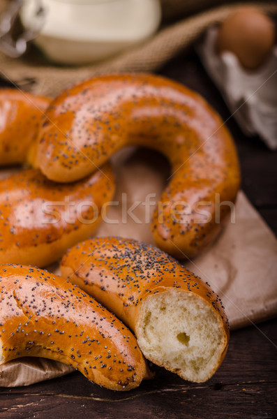 Poppy seeds roll pastry Stock photo © Peteer