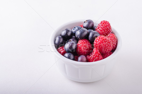Stockfoto: Bessen · witte · kom · bos · vruchten · voedsel