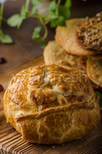 Puff pastry stuffed by camembert Stock photo © Peteer