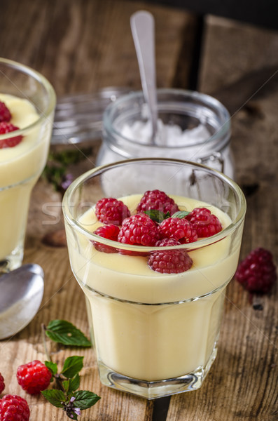 Vannila berries pudding Stock photo © Peteer