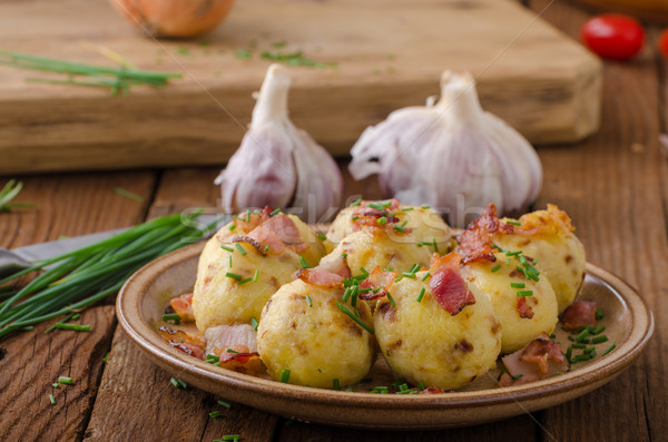 Stock photo: Bacon dumplings delish food