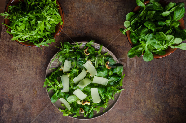 Frescos ensalada bio cordero lechuga Foto stock © Peteer