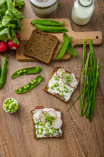 Healthy wholemeal bread with herbs Stock photo © Peteer