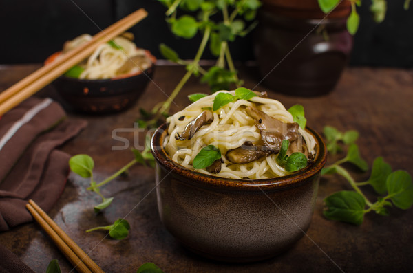 [[stock_photo]]: Chinois · champignons · fraîches · herbes · délicieux