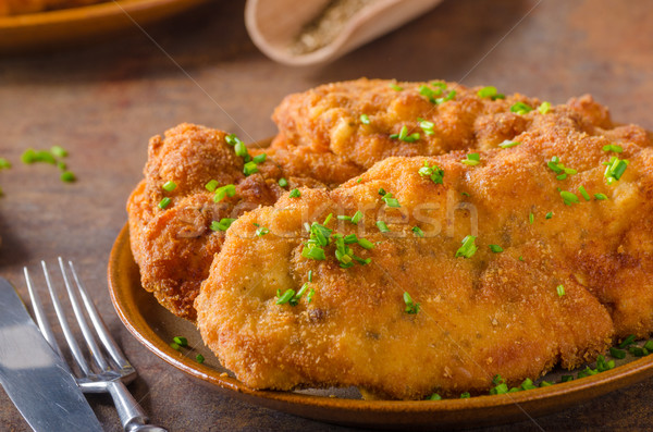 Original Weiner schnitzel Stock photo © Peteer