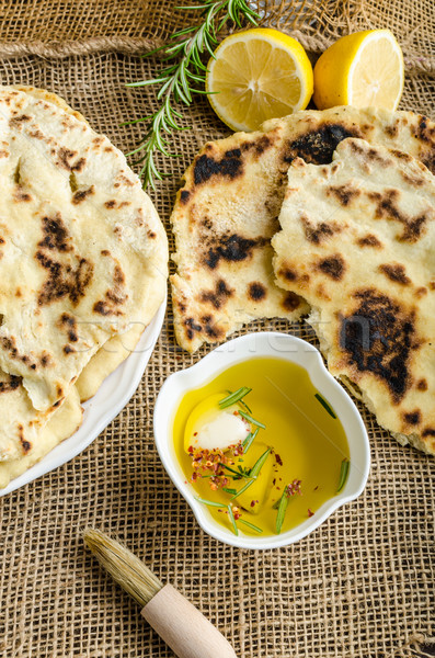 Indian bread naan Stock photo © Peteer
