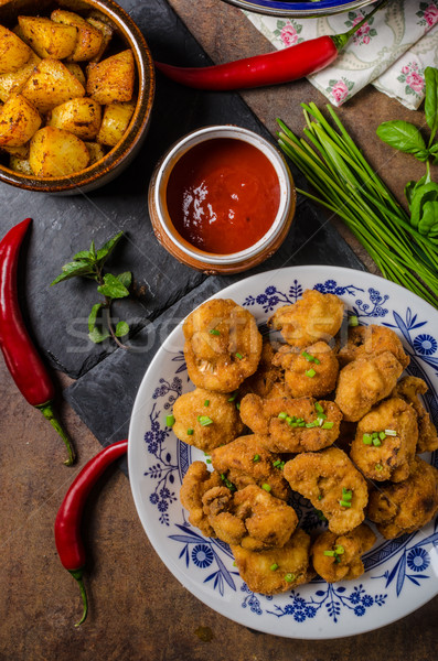 Breaded fried cauliflower Stock photo © Peteer