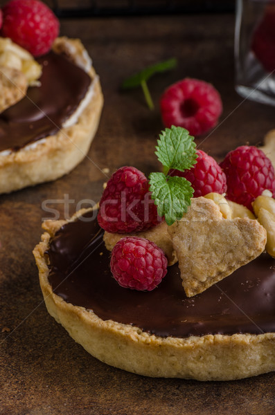 Ciocolată nuci zahăr alimente proiect acasă Imagine de stoc © Peteer