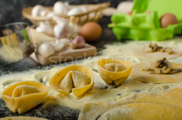 Foto stock: Pasta · italiano · harina · bio · huevos