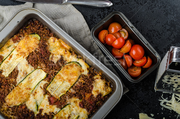 Zucchine nastro lasagna parmigiano formaggio cena Foto d'archivio © Peteer