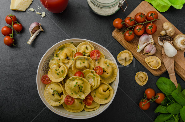 Homemade big tortellini Stock photo © Peteer