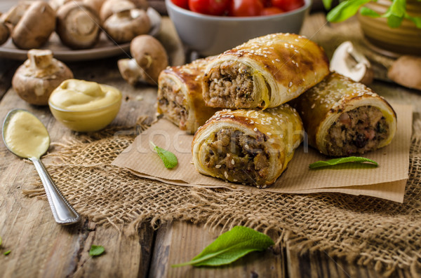 Sausage Roll delicious recepy Stock photo © Peteer