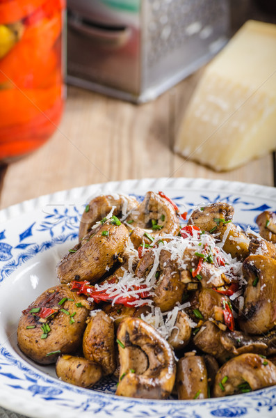 Delicious mushrooms salad Stock photo © Peteer
