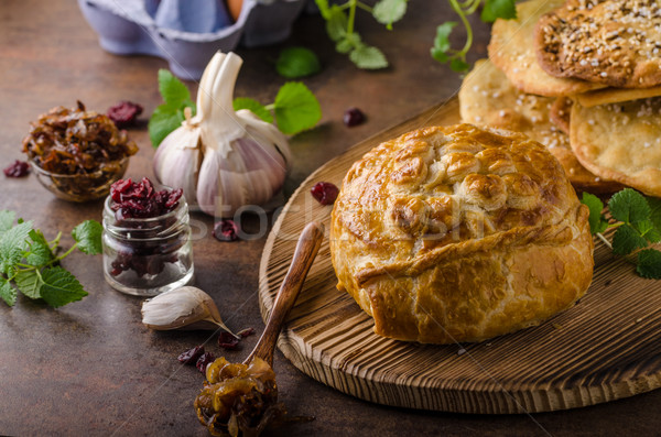 Puff pastry stuffed by camembert Stock photo © Peteer