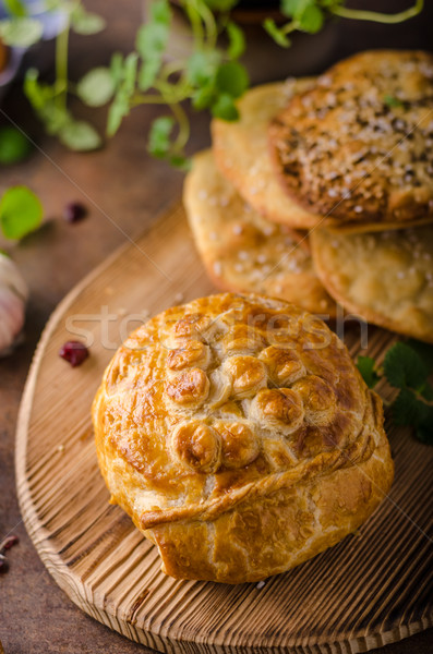 Puff pastry stuffed by camembert Stock photo © Peteer