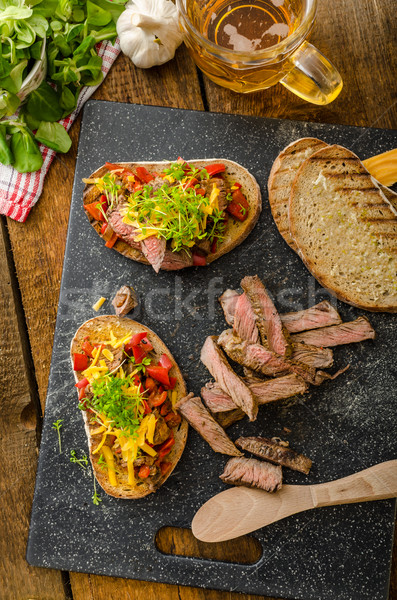 Devilish fried bread Stock photo © Peteer