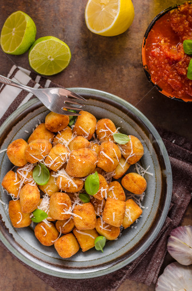Golden fried mini croquette Stock photo © Peteer