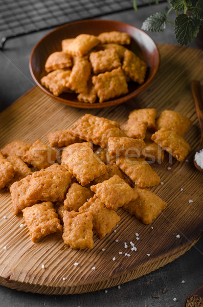 Homemade cheese crackers Stock photo © Peteer
