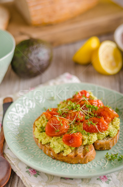 [[stock_photo]]: Avocat · tomates · herbes · haut · alimentaire