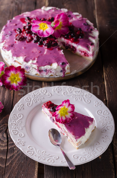Cheesecake with white chocolate Stock photo © Peteer