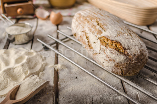 Homemade rustic bread, baked in oven Stock photo © Peteer