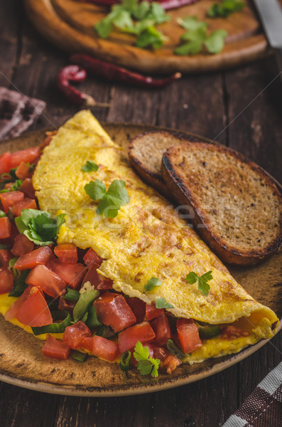 Stock photo: Vegetarian omelette