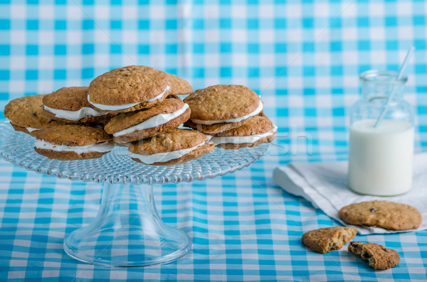 Stock photo: Homemade Oatmeal Cream Pie Cookies