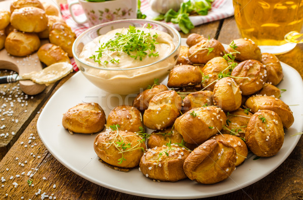 Pretzel rolls with cheese dip Stock photo © Peteer