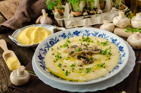 Rosemary and chilli infused polenta Stock photo © Peteer